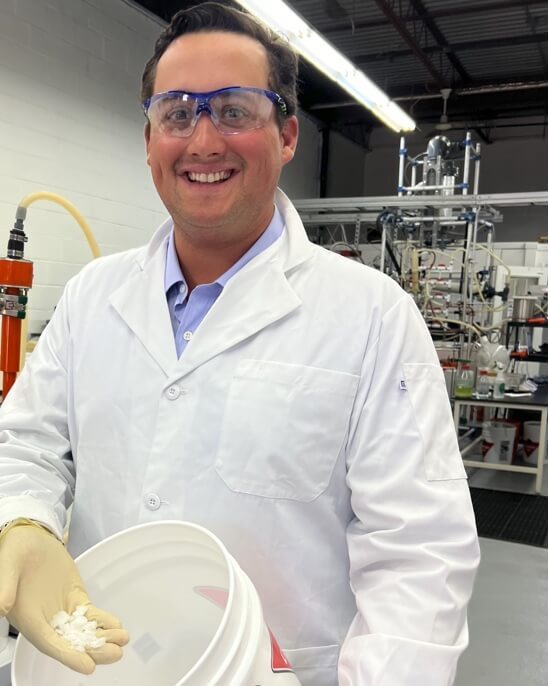 KMX Chief Commercial Officer, Alexander de Vogel, Holding Separated Potassium Chloride